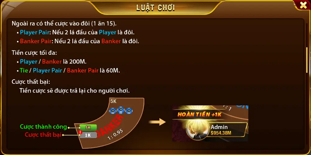 Kinh nghiệm hữu ích khi chơi Baccarat link vào Go88