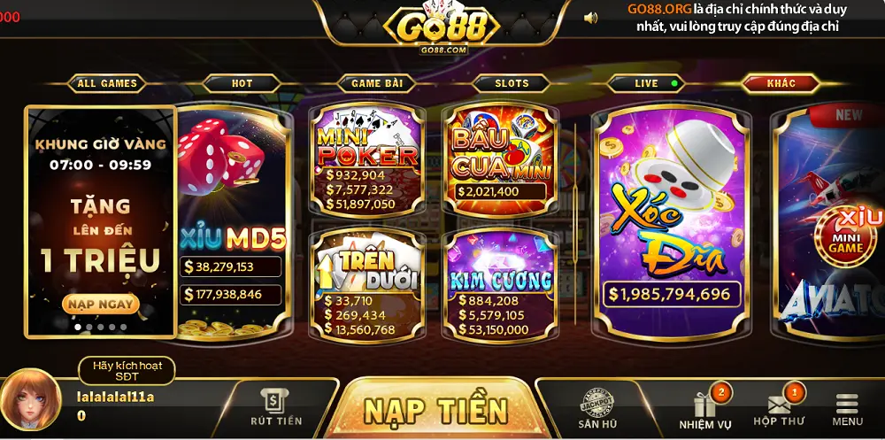 Cách tham gia game Kim cương Go88 dễ dàng