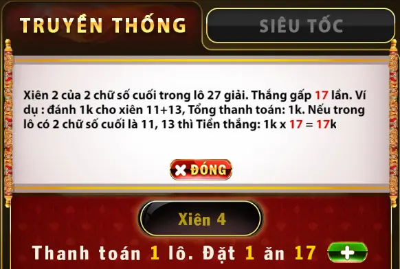 Chiến thuật đặt cược Lô xiên 2 Go88 online tất thắng