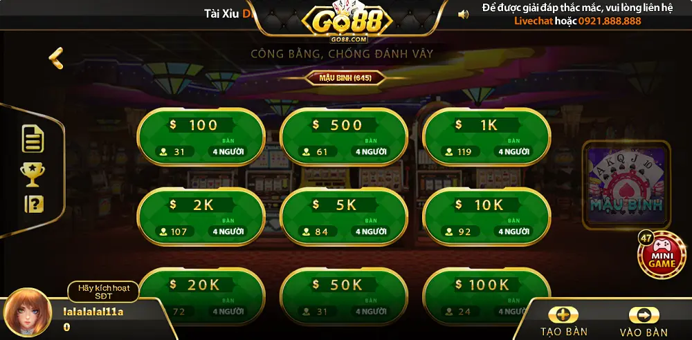 Tìm hiểu sơ qua game Mậu binh online Go 88