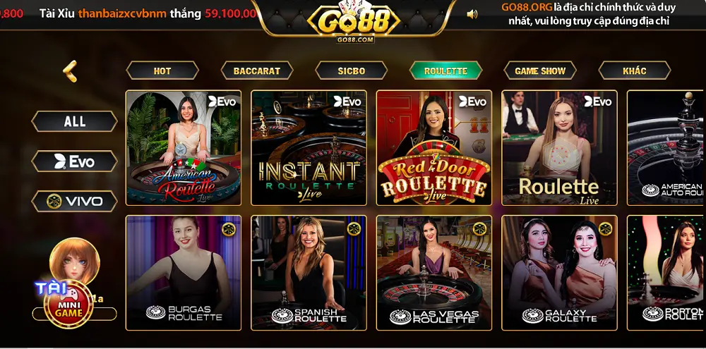 Trả lời câu hỏi Roulette Go88 online là game gì?