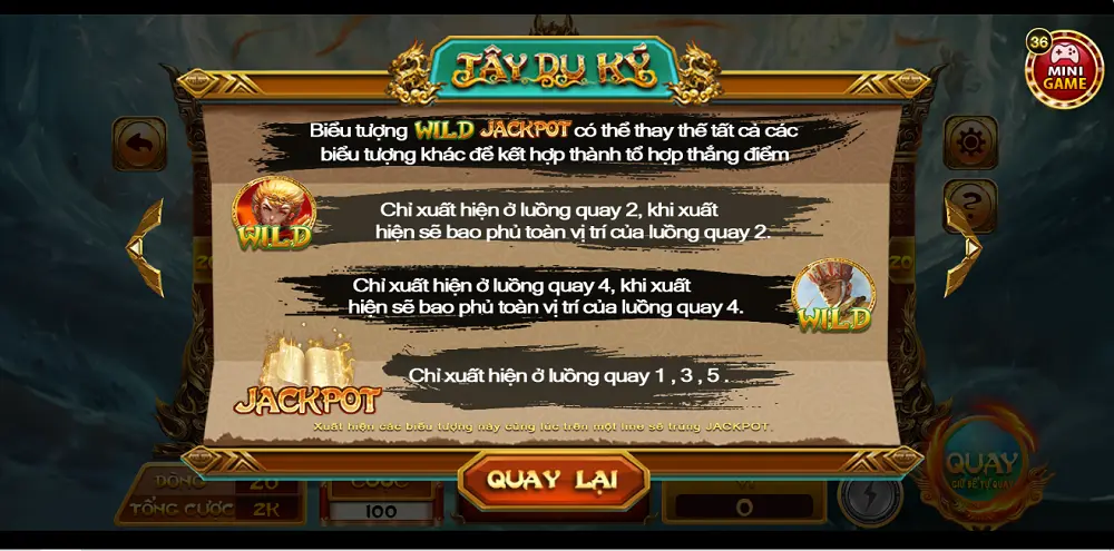 Một số biểu tượng trong game Tây du ký Go88