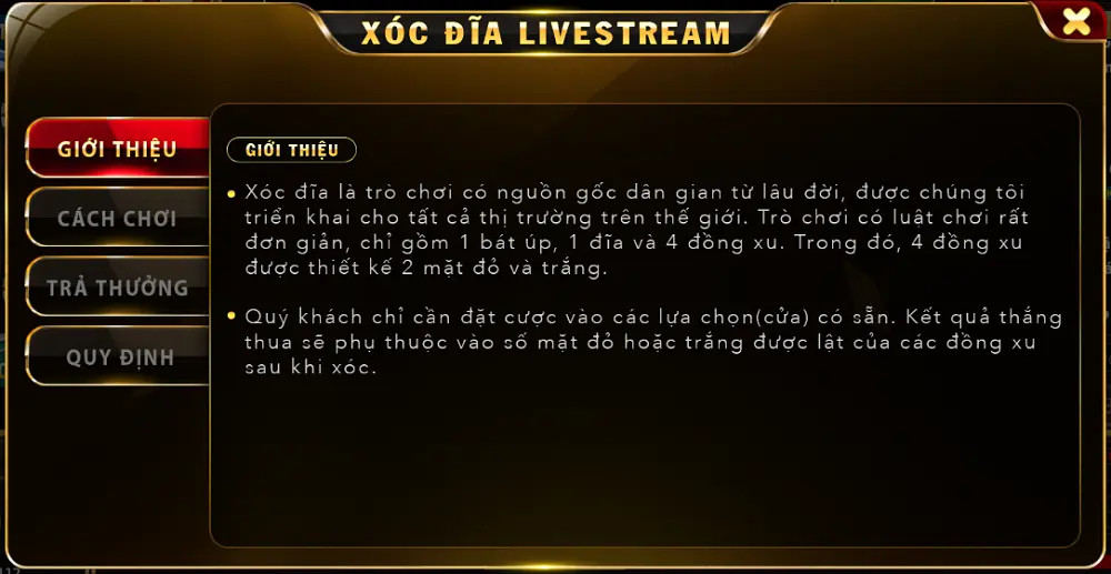 Khám phá thế giới game Xóc đĩa Livestream tải Go88