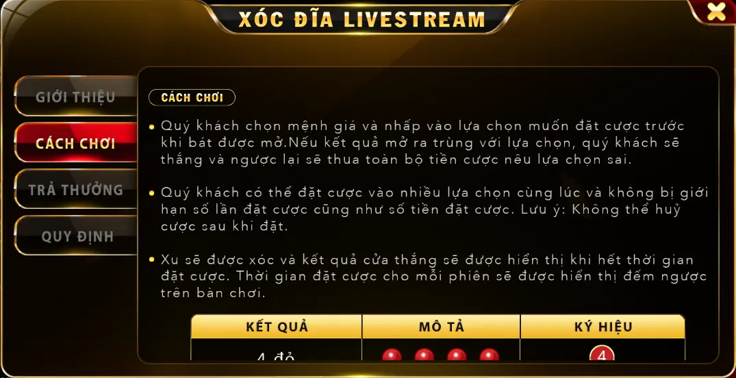 Mẹo cá cược siêu hay khi cá cược tại Xóc đĩa livestream tải Go88 