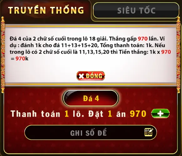 Một số loại Lô đá tải Go88 thông dụng